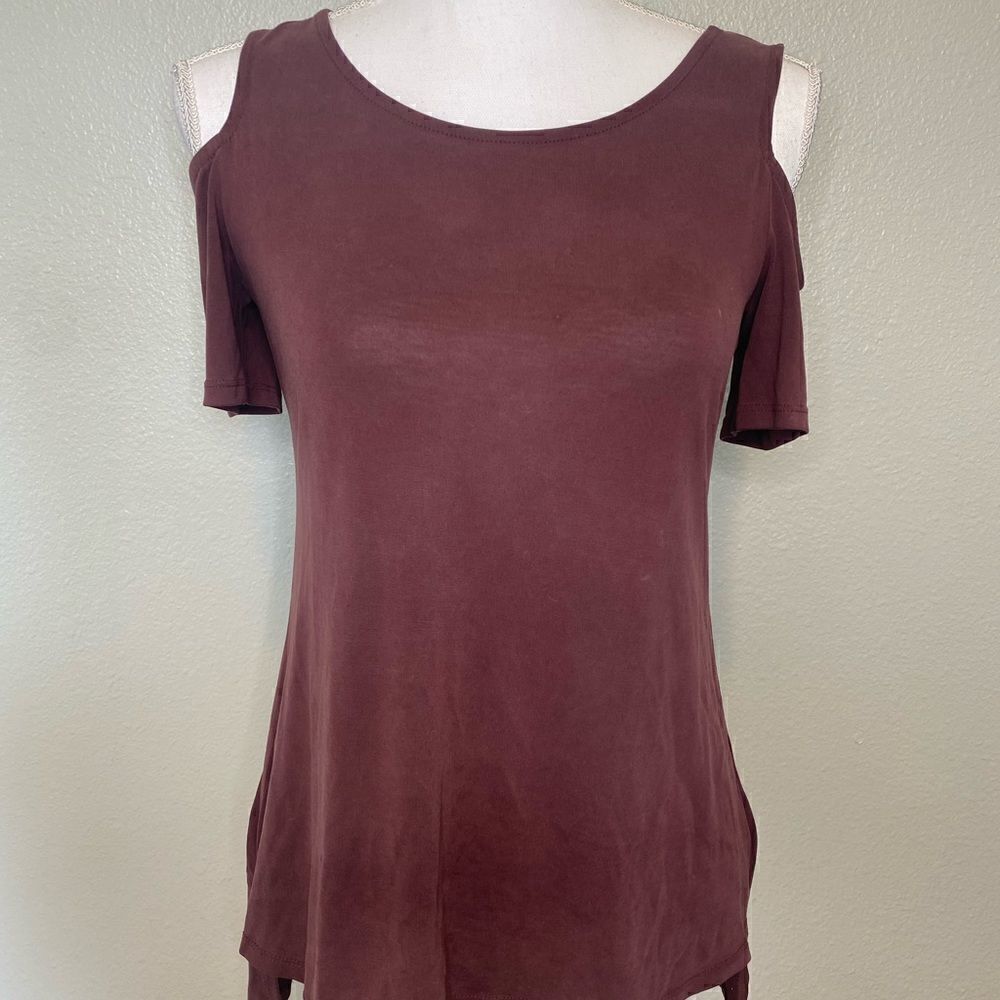 Ten Sixty Sherman Silky Tee with Peek-a-Boo Sleeves Size S